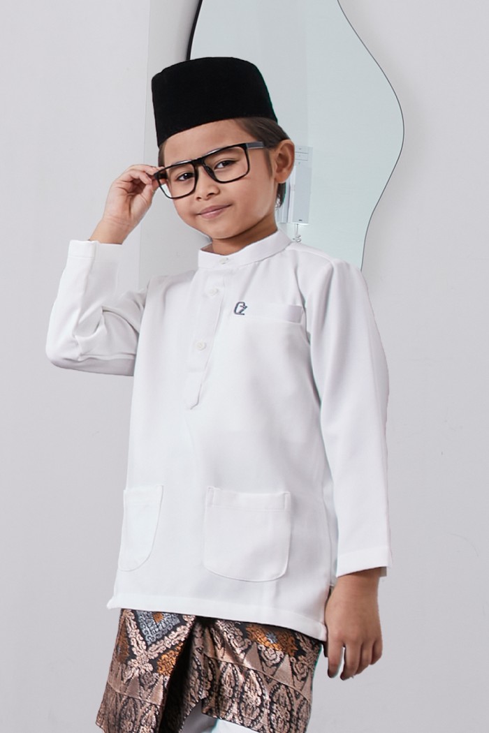 Baju Melayu Yusoff Kids - Off White